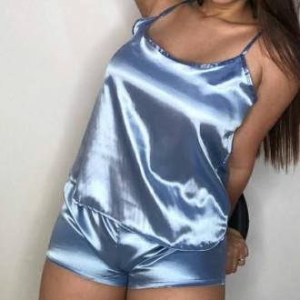 Pijama Satín Short Corto